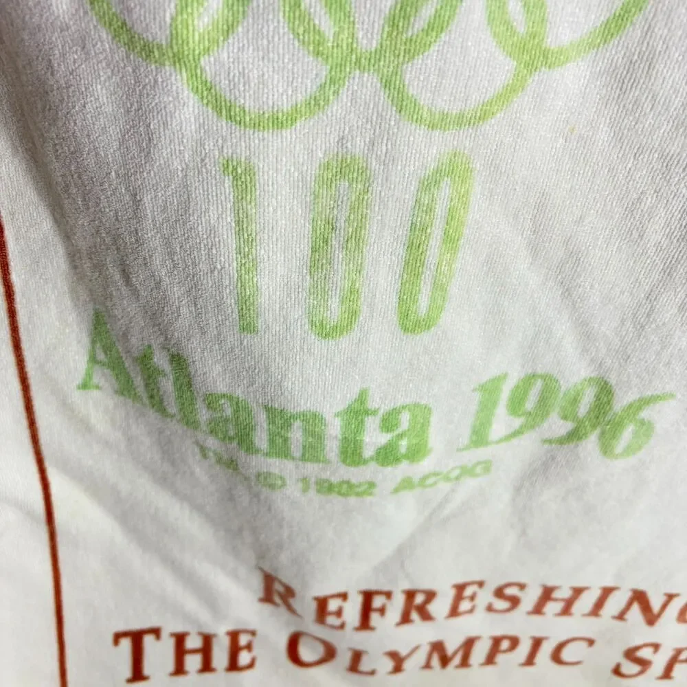 Coca-Cola Brand Towel Vintage Atlanta 1996 Olympics